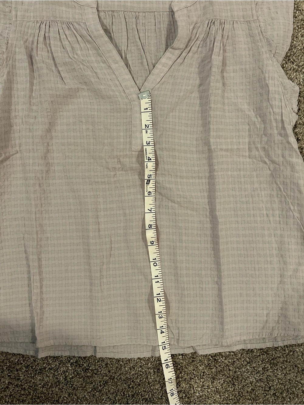 Lovestitch Light Gray Cap Sleeve Textured Women's Top - Picture 7 of 8